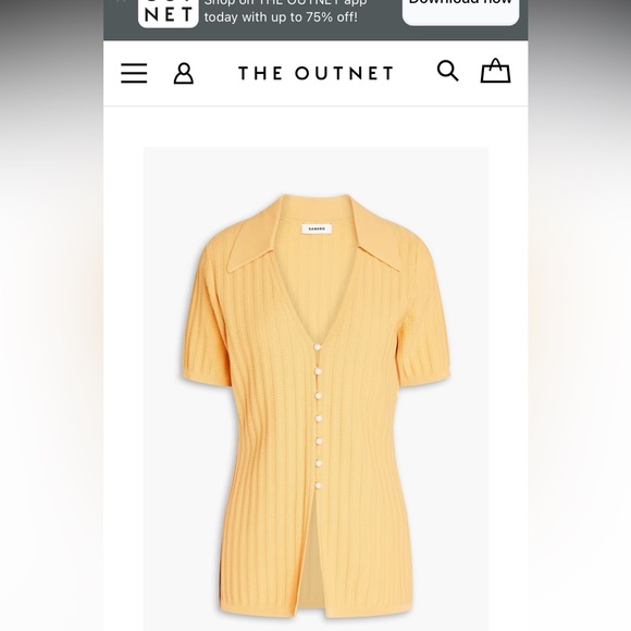 Sandro shirt with pear buttons - Picture 3 of 5